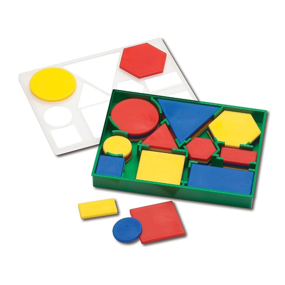 NEW 60 Count Attribute Blocks Math Manipulatives Assorted Colors Sorting Pattern - Picture 4 of 9